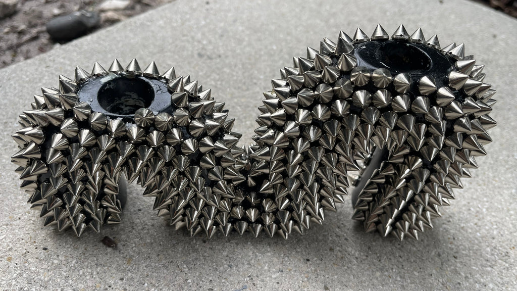 Aurelia Silver Spike Candle Holder