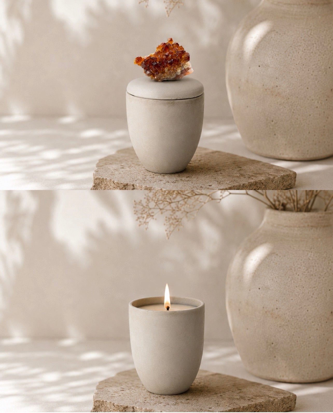 Citrine Crystal  candle