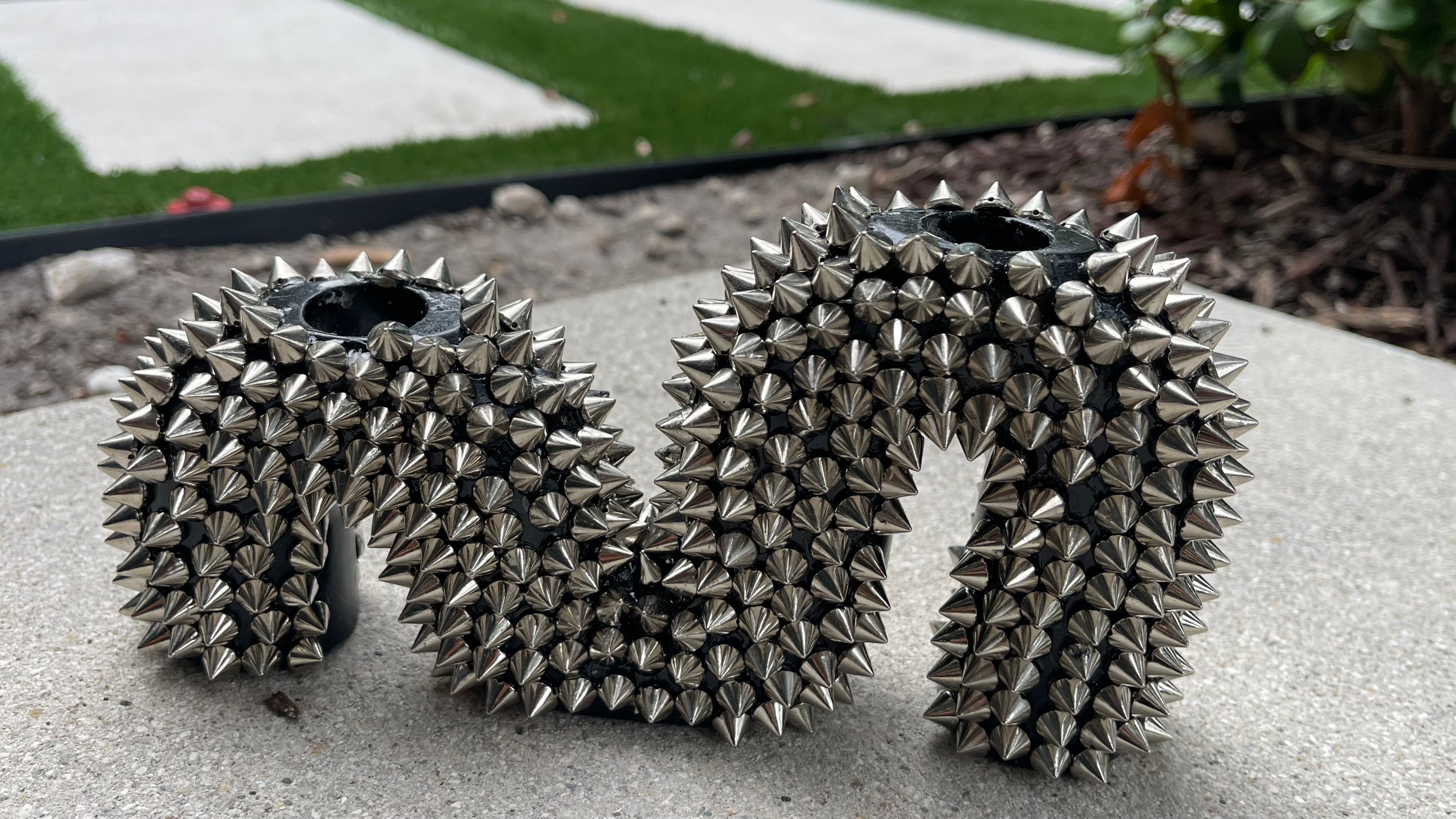 Aurelia Silver Spike Candle Holder