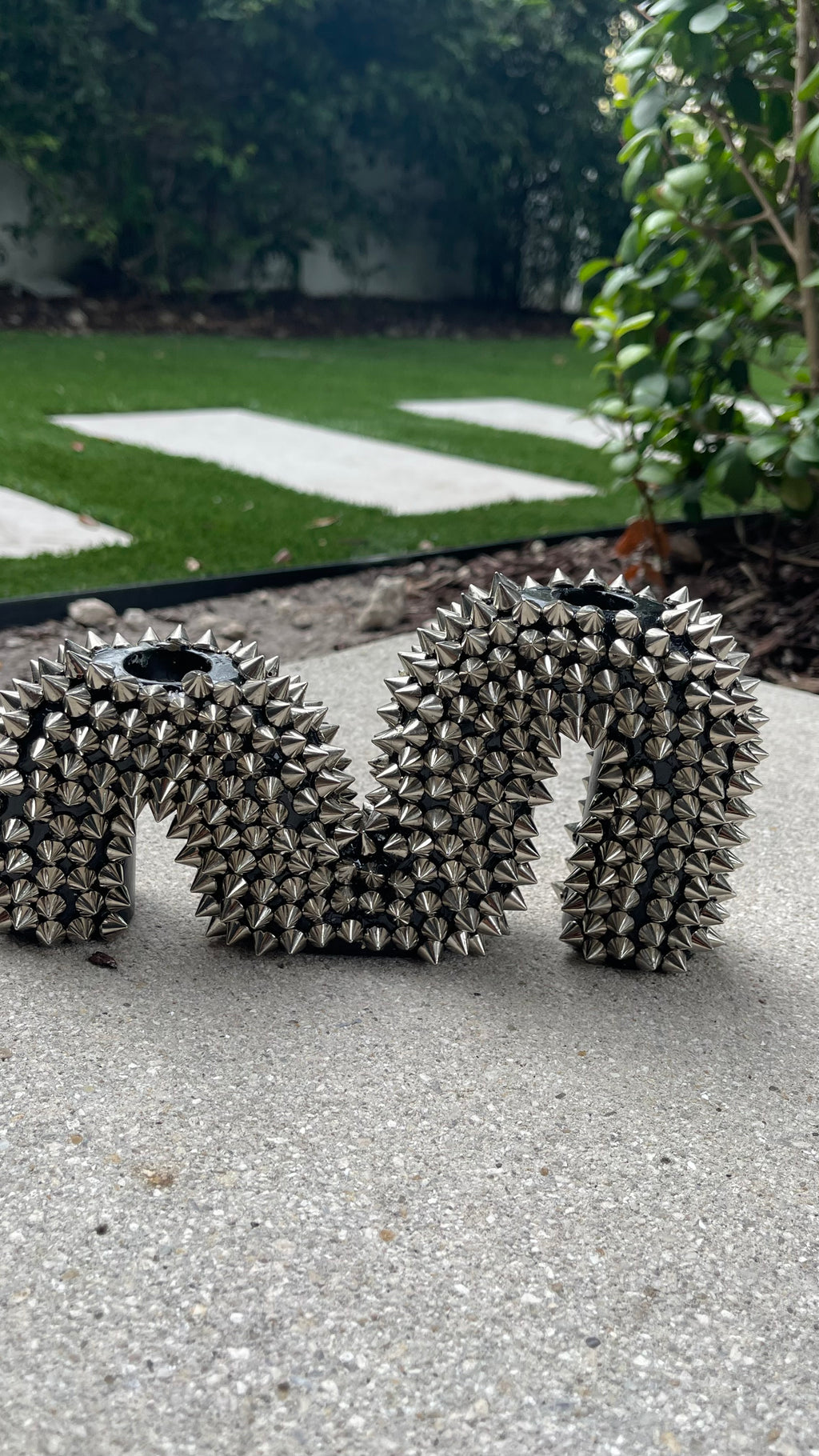 Aurelia Silver Spike Candle Holder