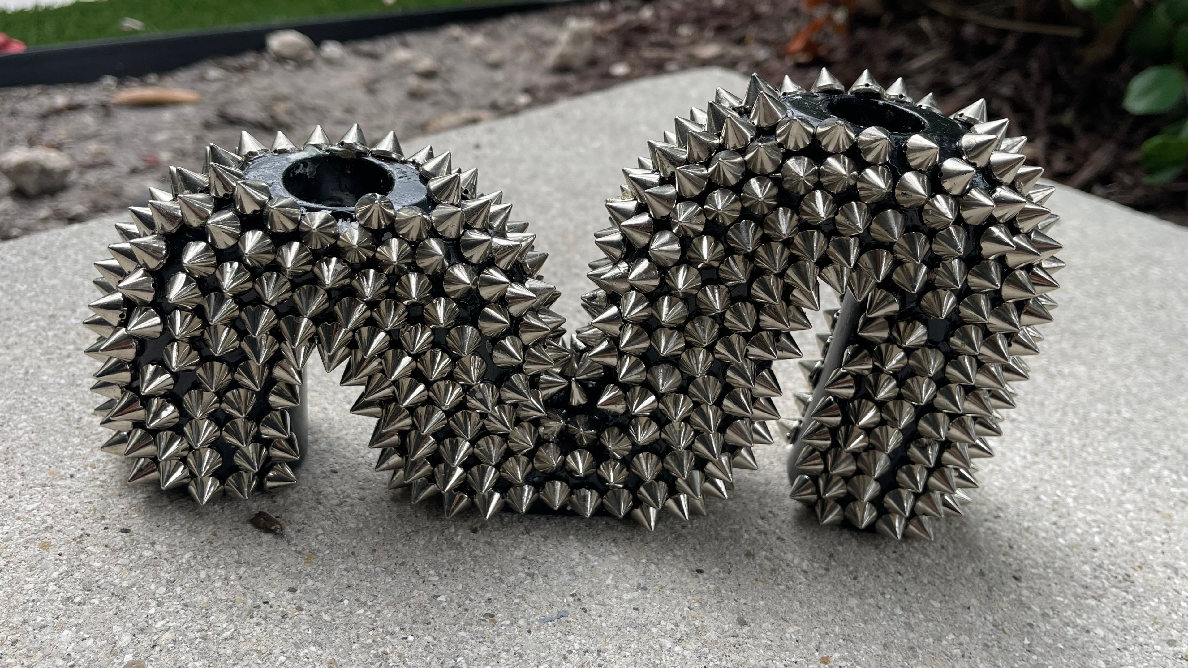 Aurelia Silver Spike Candle Holder